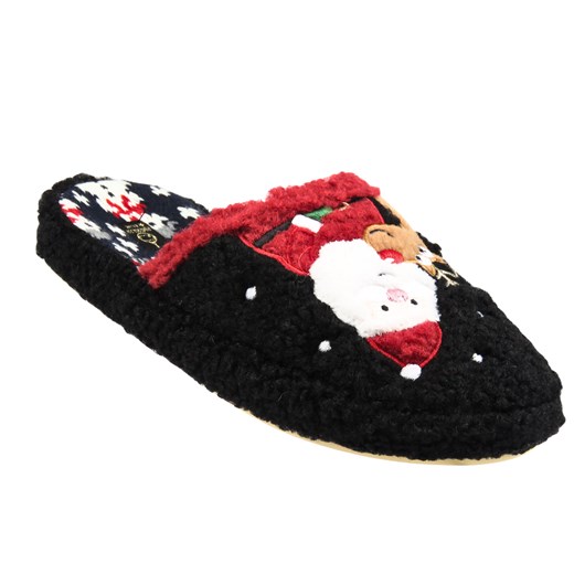 Kapcie damskie American Club SL 21/24, czarne ze sklepu ulubioneobuwie w kategorii Kapcie damskie - zdjęcie 187931380