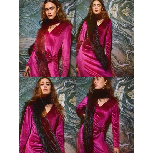 Mohito - Puszysty szalik - czarny ze sklepu Mohito w kategorii Szaliki i chusty damskie - zdjęcie 187932262