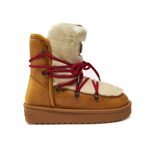 Śniegowce D.Franklin Nordic Trk Fur DFSH370005 Żółty ze sklepu eobuwie.pl w kategorii Śniegowce damskie - zdjęcie 187933772