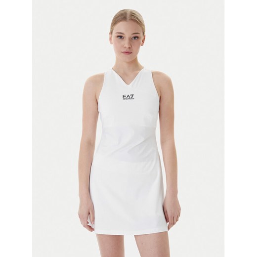 EA7 Emporio Armani Sukienka tenisowa 7W000317 AF14524 U0002 Biały Regular Fit ze sklepu MODIVO w kategorii Bluzki damskie - zdjęcie 187934091