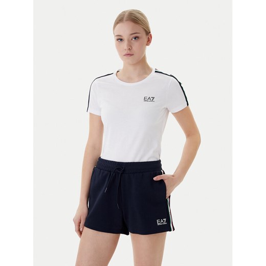 EA7 Emporio Armani T-Shirt 7W001220 AF12503 U0002 Biały Regular Fit ze sklepu MODIVO w kategorii Bluzki damskie - zdjęcie 187934102