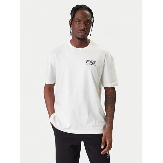 EA7 Emporio Armani T-Shirt 7M001327 AF17789 U0004 Écru Relaxed Fit ze sklepu MODIVO w kategorii T-shirty męskie - zdjęcie 187934160