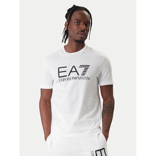 EA7 Emporio Armani T-Shirt 7M001412 AF22264 U0002 Biały Regular Fit ze sklepu MODIVO w kategorii T-shirty męskie - zdjęcie 187934211