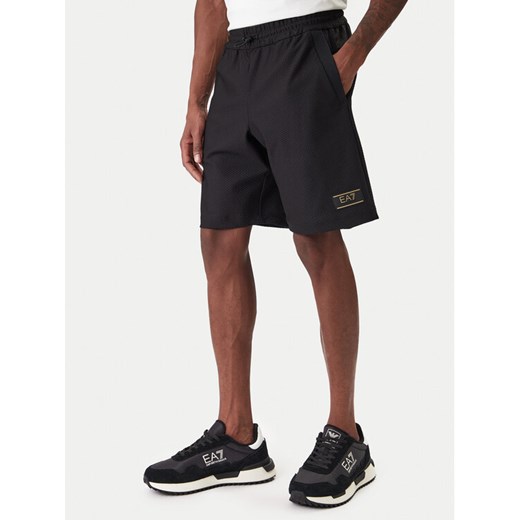 EA7 Emporio Armani Szorty sportowe 7M001340 AF21099 UC001 Czarny Regular Fit ze sklepu MODIVO w kategorii Spodenki męskie - zdjęcie 187934214