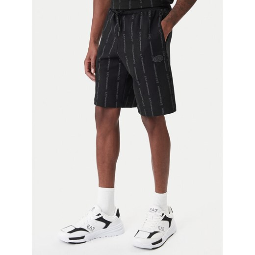 EA7 Emporio Armani Szorty sportowe 7M001393 AF12660 FC039 Czarny Regular Fit ze sklepu MODIVO w kategorii Spodenki męskie - zdjęcie 187934222