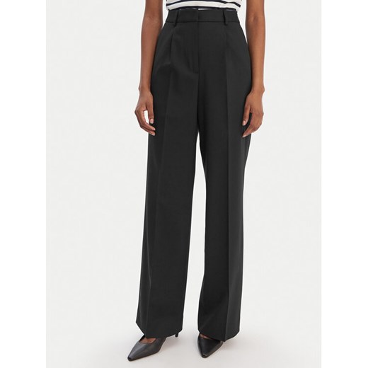 Tommy Hilfiger Spodnie materiałowe Timeless WW0WW48801 Czarny Wide Leg ze sklepu MODIVO w kategorii Spodnie damskie - zdjęcie 187934231