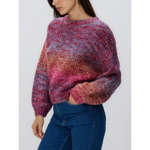 Reserved - Sweter z obniżoną linią ramion - wielobarwny ze sklepu Reserved w kategorii Swetry damskie - zdjęcie 187935491