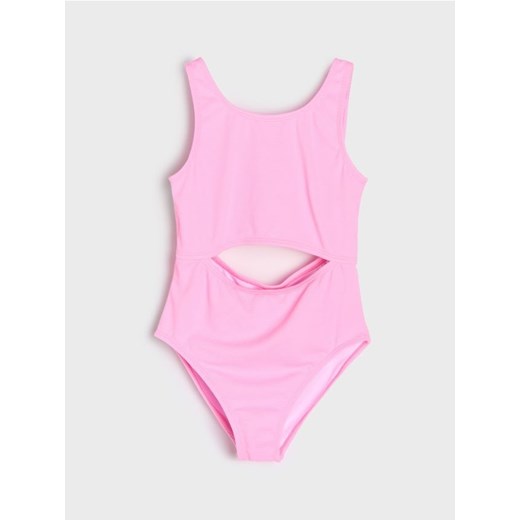 Sinsay - Strój kąpielowy z wycięciem - różowy ze sklepu Sinsay w kategorii Stroje kąpielowe - zdjęcie 187935822