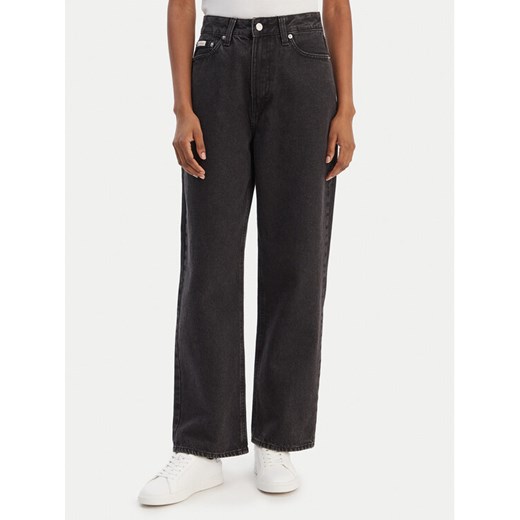 Calvin Klein Jeans Jeansy LV047E627G Czarny Regular Fit ze sklepu MODIVO w kategorii Jeansy damskie - zdjęcie 187938234