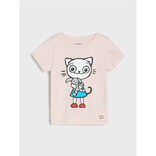 Sinsay - Koszulka Kicia Kocia - różowy ze sklepu Sinsay w kategorii Bluzki dziewczęce - zdjęcie 187943062