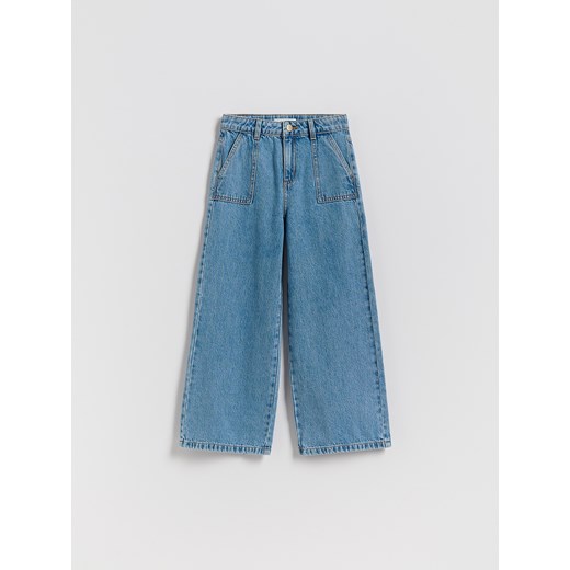 Reserved - Jeansy super wide leg - niebieski ze sklepu Reserved w kategorii Spodnie dziewczęce - zdjęcie 187946614