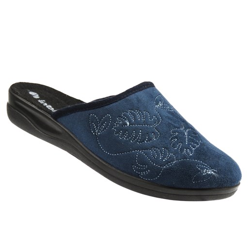 Miękkie kapcie damskie domowe Inblu LV-18, granatowe ze sklepu ulubioneobuwie w kategorii Kapcie damskie - zdjęcie 187946742