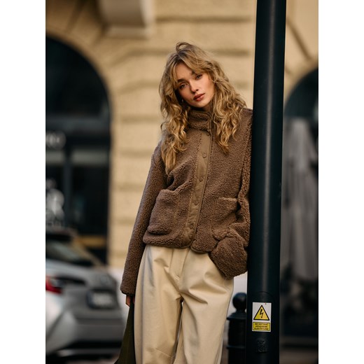 Mohito - Kurtka typu teddy - brązowy ze sklepu Mohito w kategorii Kurtki damskie - zdjęcie 187947580