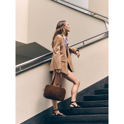 Reserved - Baleriny z paskami - mahoniowy ze sklepu Reserved w kategorii Balerinki - zdjęcie 187947641