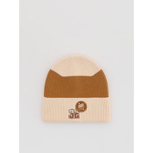 Reserved - Czapka z naszywką - beżowy ze sklepu Reserved w kategorii Czapki dziecięce - zdjęcie 187947823
