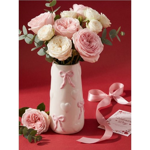 Sinsay - Wazon w kokardy - biały ze sklepu Sinsay w kategorii Wazony - zdjęcie 187948544