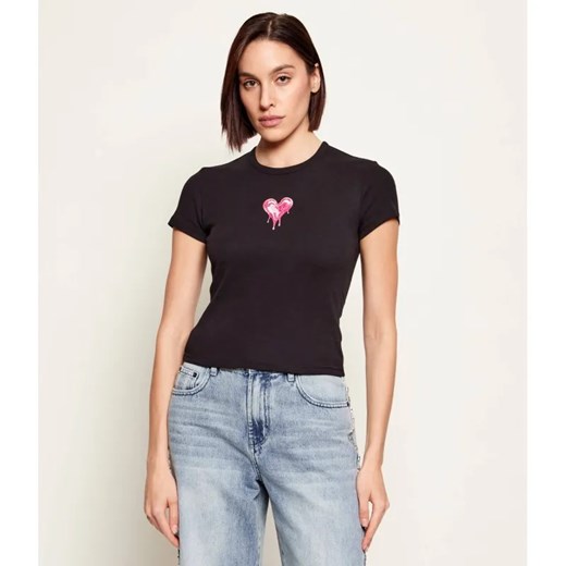 Hugo Blue T-shirt Dever_B_2 | Slim Fit ze sklepu Gomez Fashion Store w kategorii Bluzki damskie - zdjęcie 187948652