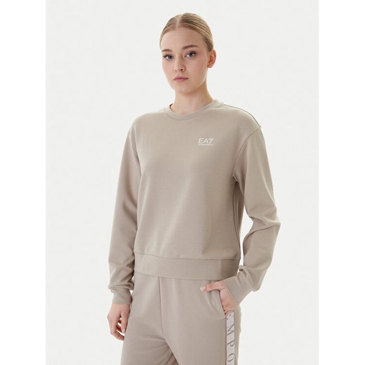 EA7 Emporio Armani Dres 7W001157 AF12501 U6225 Beżowy Regular Fit ze sklepu MODIVO w kategorii Dresy damskie - zdjęcie 187949701
