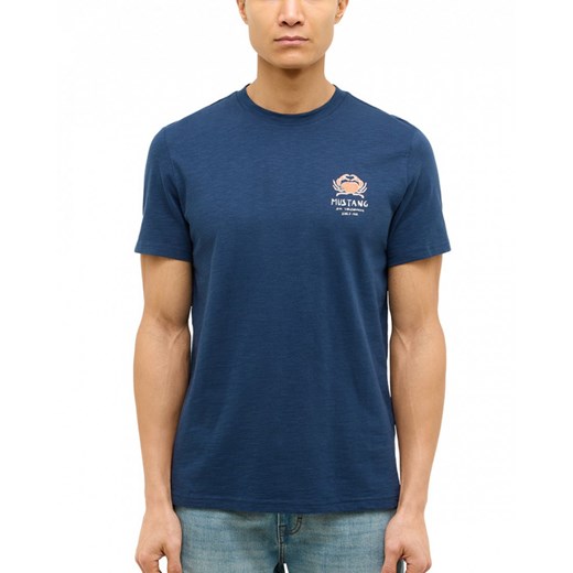 Męski T-Shirt Mustang Style Austin Dress Blues 1016495 5334 ze sklepu YouNeedit.pl w kategorii T-shirty męskie - zdjęcie 187951812