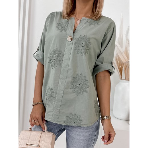 bluzka verve khaki one size ze sklepu UBRA w kategorii Bluzki damskie - zdjęcie 187953720