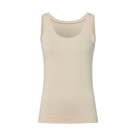 Marie Lund Top damski Kobiety Bawełna beżowy jednolity ze sklepu vangraaf w kategorii Bluzki damskie - zdjęcie 187957280