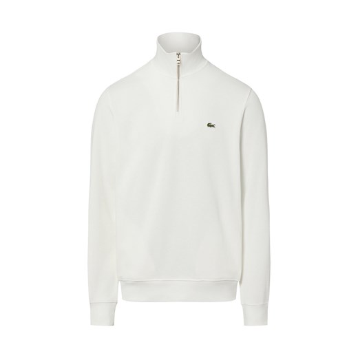 Lacoste Bluza męska Mężczyźni Bawełna biały jednolity ze sklepu vangraaf w kategorii Bluzy męskie - zdjęcie 187957292