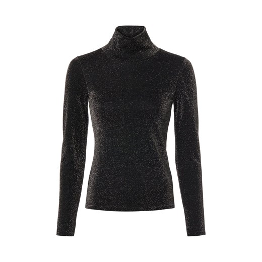 Guido Maria Kretschmer Damska koszulka z długim rękawem Kobiety Sztuczne włókno czarny jednolity ze sklepu vangraaf w kategorii Bluzki damskie - zdjęcie 187957302