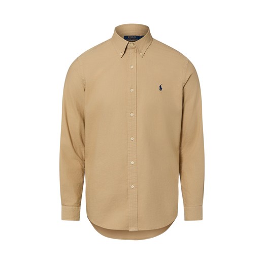 Polo Ralph Lauren Koszula męska Mężczyźni Bawełna beżowy jednolity ze sklepu vangraaf w kategorii Koszule męskie - zdjęcie 187957303