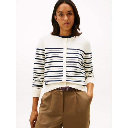 Tommy Hilfiger Kardigan damski Kobiety écru w paski ze sklepu vangraaf w kategorii Swetry damskie - zdjęcie 187957322