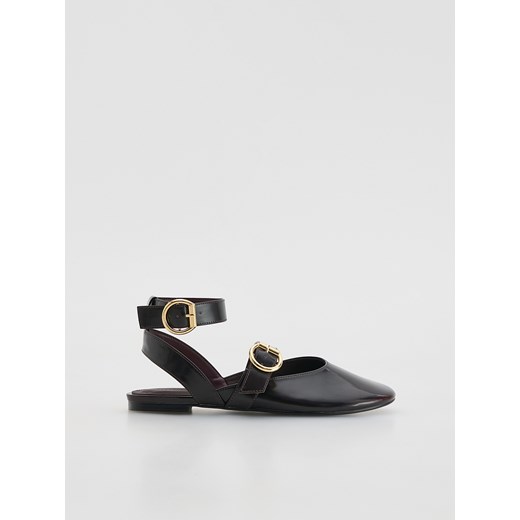 Reserved - Baleriny z paskami - mahoniowy ze sklepu Reserved w kategorii Balerinki - zdjęcie 187957344