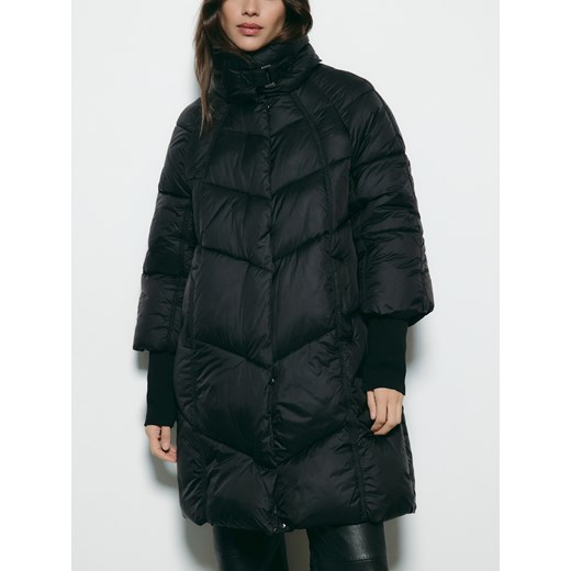 Reserved - Długa pikowana kurtka - czarny ze sklepu Reserved w kategorii Biuro - zdjęcie 187957480