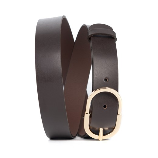 Damski pasek skórzany Olivier 15.30 – licowa skóra naturalna, 30 mm, klasyczna klamra w odcieniu złota ze sklepu butyolivier w kategorii Paski damskie - zdjęcie 187958090