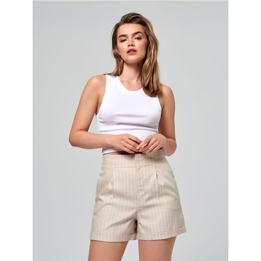 Sinsay - Szorty w paski - kremowy ze sklepu Sinsay w kategorii Szorty - zdjęcie 187959461