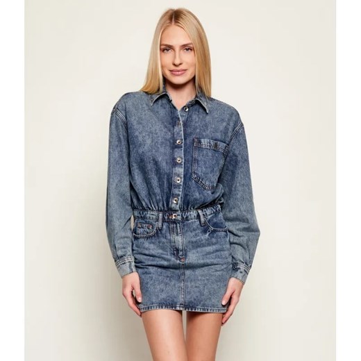 Patrizia Pepe Jeansowa sukienka ze sklepu Gomez Fashion Store w kategorii Sukienki - zdjęcie 187960080