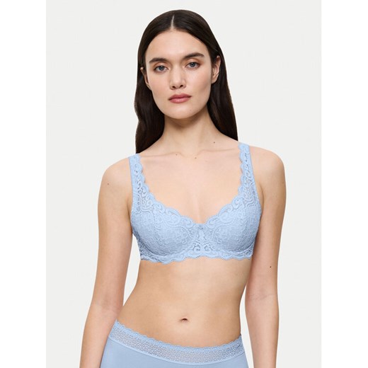 Triumph Biustonosz z fiszbiną Amourette 10209584 Błękitny ze sklepu MODIVO w kategorii Biustonosze - zdjęcie 187960393