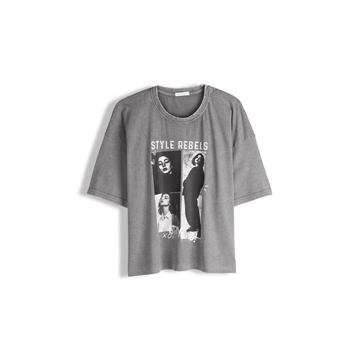 GATE Bawełniana koszulka z nadrukiem 34 ze sklepu gateshop w kategorii Bluzki damskie - zdjęcie 187960691