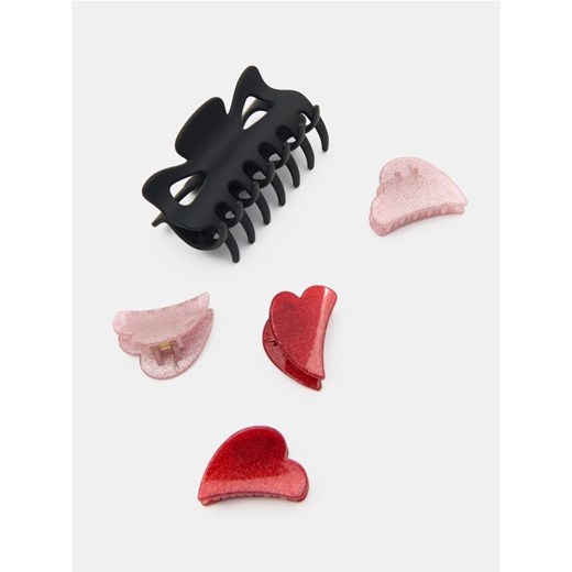 Sinsay - Zestaw: klamra i brokatowe spinki 6 pack - wielobarwny ze sklepu Sinsay w kategorii Spinki - zdjęcie 187962252