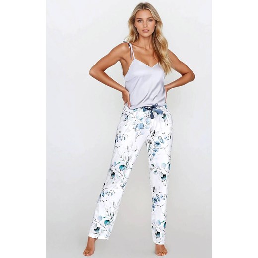 Piżama damska z długimi spodniami Camila, Kolor srebrno-biały, Rozmiar M, Momenti per me ze sklepu Primodo w kategorii Piżamy damskie - zdjęcie 187963492