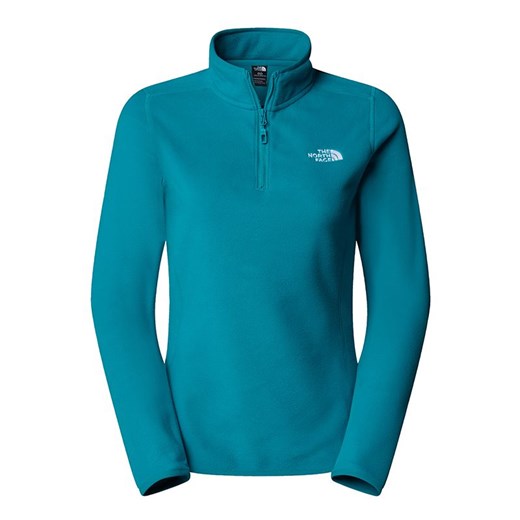 Bluza damska The North Face 100 Glacier 1/4 Zip Fleece 0A855M6GO1 - niebieska ze sklepu streetstyle24.pl w kategorii Bluzy damskie - zdjęcie 187963752