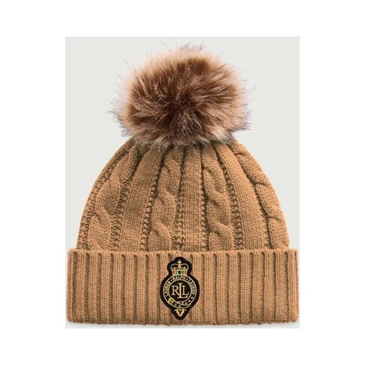 LAUREN RALPH LAUREN Czapka Crest-Patch | z dodatkiem wełny ze sklepu Gomez Fashion Store w kategorii Czapki zimowe damskie - zdjęcie 187963872