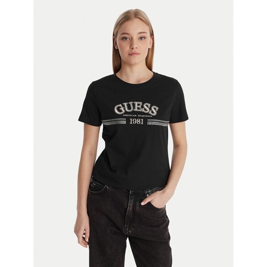 Guess T-Shirt V6RI16 I3Z14 Czarny Regular Fit ze sklepu MODIVO w kategorii Bluzki damskie - zdjęcie 187964404