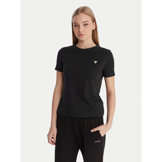 Guess T-Shirt V6RI17 KD741 Czarny Regular Fit ze sklepu MODIVO w kategorii Bluzki damskie - zdjęcie 187964453