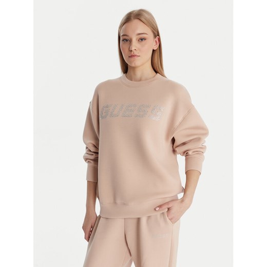 Guess Bluza V4BQ15 K7UW2 Beżowy Regular Fit ze sklepu MODIVO w kategorii Bluzy damskie - zdjęcie 187964471