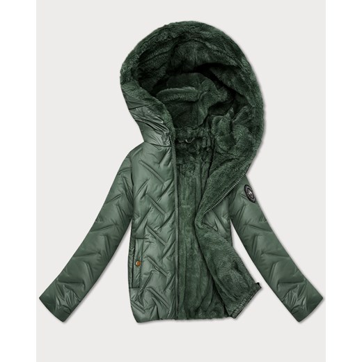 Damska kurtka na futerku S'West khaki (B8389-11011) ze sklepu goodlookin.pl w kategorii Kurtki damskie - zdjęcie 187964902