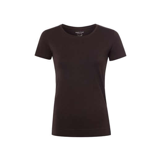 Marie Lund T-shirt damski Kobiety Dżersej czekoladowy jednolity ze sklepu vangraaf w kategorii Bluzki damskie - zdjęcie 187965080