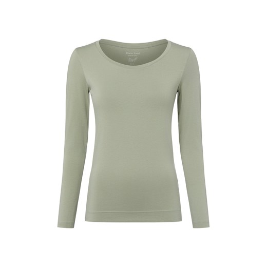 Marie Lund Damska koszulka z długim rękawem Kobiety Dżersej trzcinowy jednolity ze sklepu vangraaf w kategorii Bluzki damskie - zdjęcie 187965081