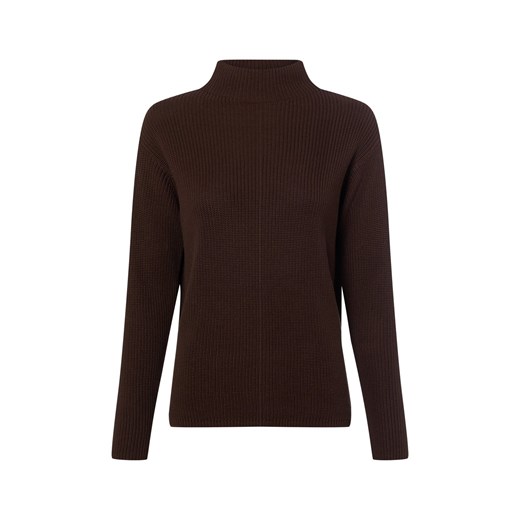 Marie Lund Sweter damski Kobiety Bawełna czekoladowy jednolity ze sklepu vangraaf w kategorii Swetry damskie - zdjęcie 187965091