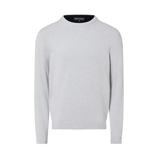 Finshley & Harding Sweter z zawartością kaszmiru Mężczyźni Bawełna jasny szary marmurkowy ze sklepu vangraaf w kategorii Swetry męskie - zdjęcie 187965113