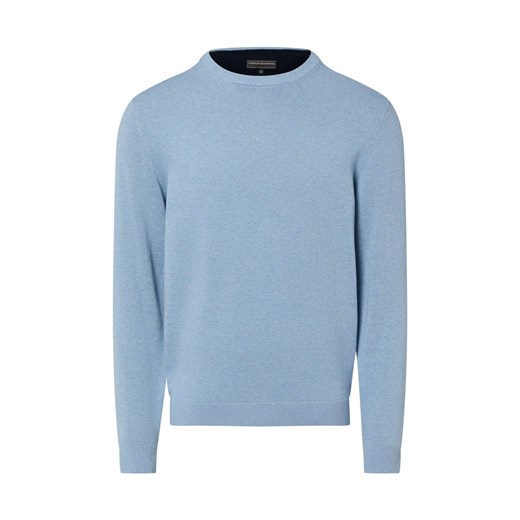 Finshley & Harding Sweter z zawartością kaszmiru Mężczyźni Bawełna jasnoniebieski marmurkowy ze sklepu vangraaf w kategorii Swetry męskie - zdjęcie 187965120