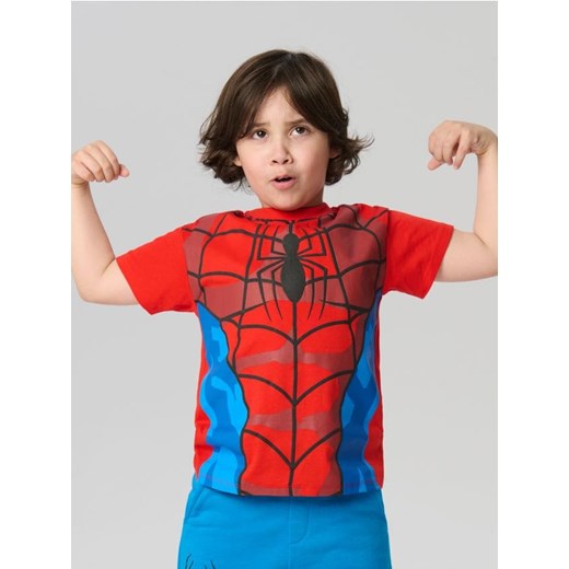 Sinsay - Bawełniana koszulka Spider-Man - czerwony ze sklepu Sinsay w kategorii T-shirty chłopięce - zdjęcie 187966052
